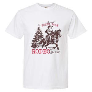 Annual North Pole Rodeo Funny Santa Jingle Horse Christmas Garment-Dyed Heavyweight T-Shirt