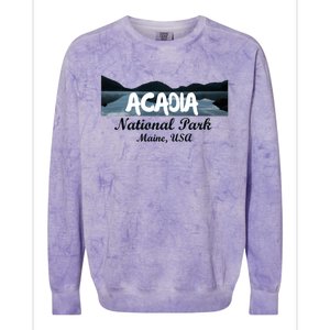 Acadia National Park Travel Maine Usa Earth Explorer Great Gift Colorblast Crewneck Sweatshirt