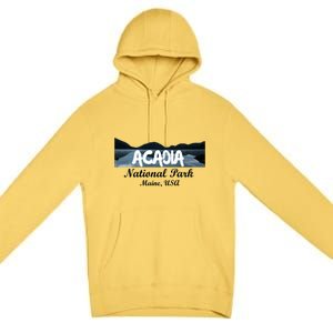 Acadia National Park Travel Maine Usa Earth Explorer Great Gift Premium Pullover Hoodie