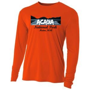 Acadia National Park Travel Maine Usa Earth Explorer Great Gift Cooling Performance Long Sleeve Crew