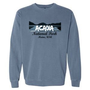 Acadia National Park Travel Maine Usa Earth Explorer Great Gift Garment-Dyed Sweatshirt