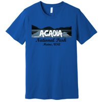 Acadia National Park Travel Maine Usa Earth Explorer Great Gift Premium T-Shirt