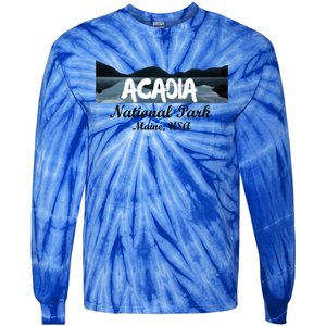 Acadia National Park Travel Maine Usa Earth Explorer Great Gift Tie-Dye Long Sleeve Shirt