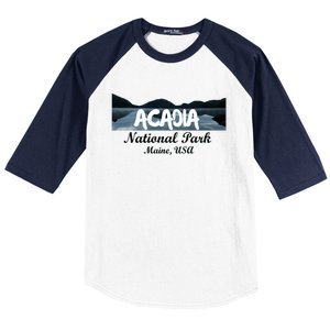 Acadia National Park Travel Maine Usa Earth Explorer Great Gift Baseball Sleeve Shirt