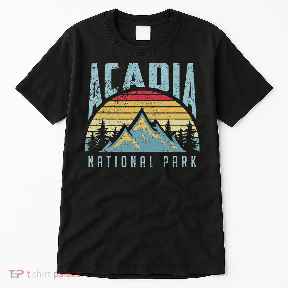 Acadia National Park Maine Mountains Retro Tall T-Shirt