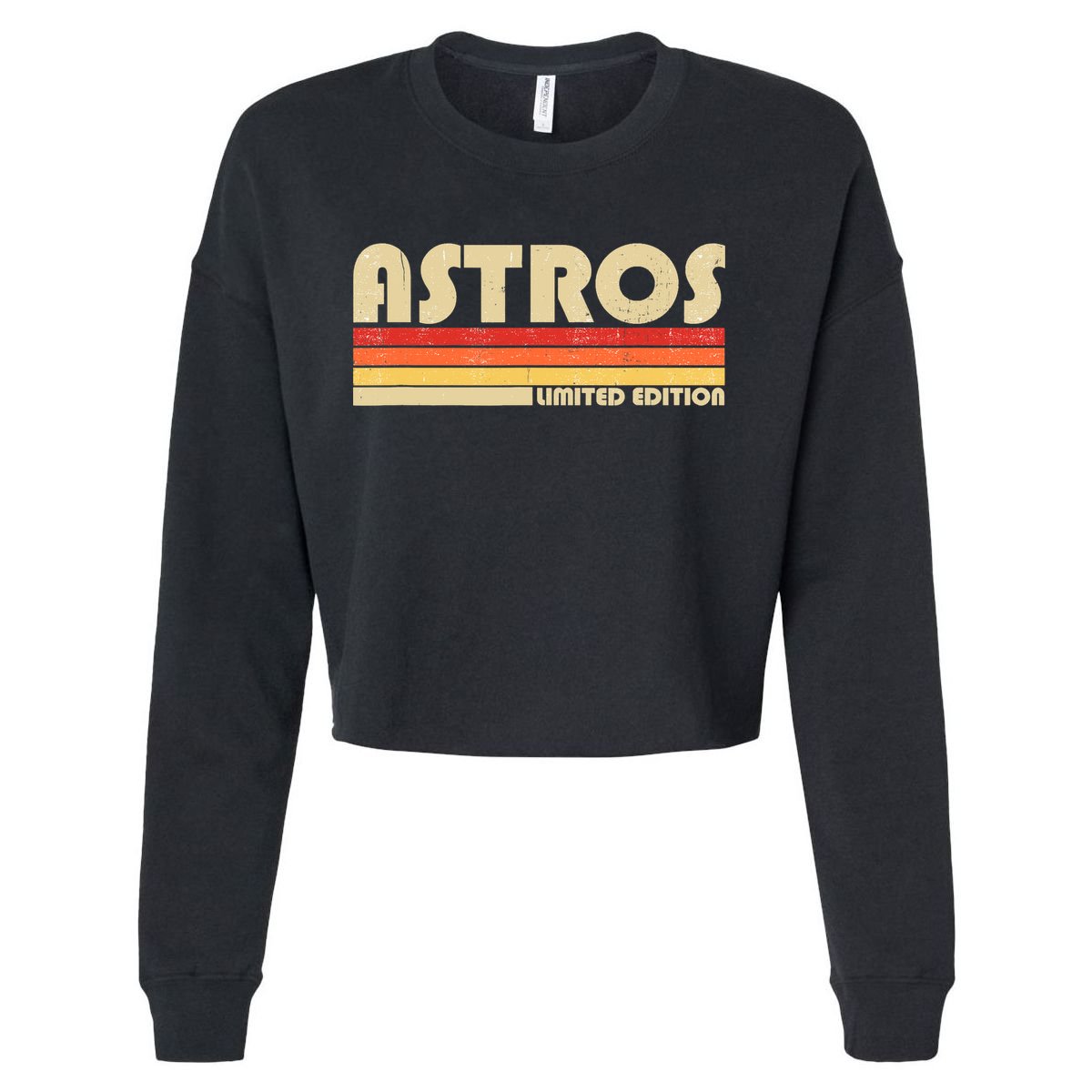 Astros Limited Edition Retro Vintage   Cropped Pullover Crew