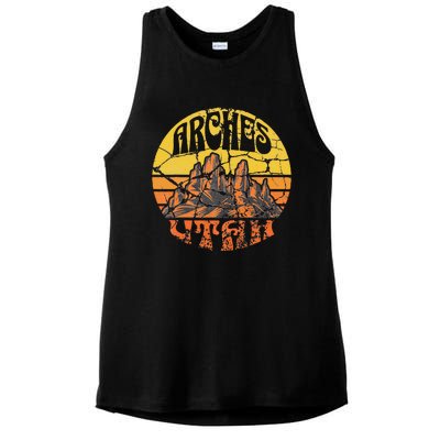 Arches National Park Ladies PosiCharge Tri-Blend Wicking Tank