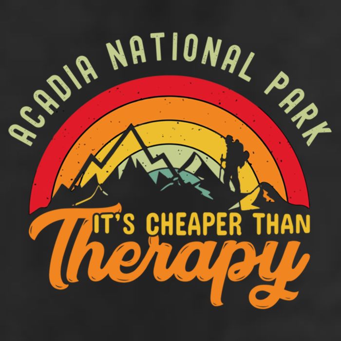 Acadia National Park Funny Quote And Gift 7 Panel Mesh Trucker Snapback Hat
