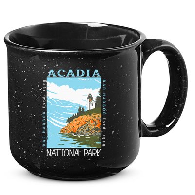 Acadia National Park Bar Harbor Maine Vintage 15oz Campfire Ceramic Mug