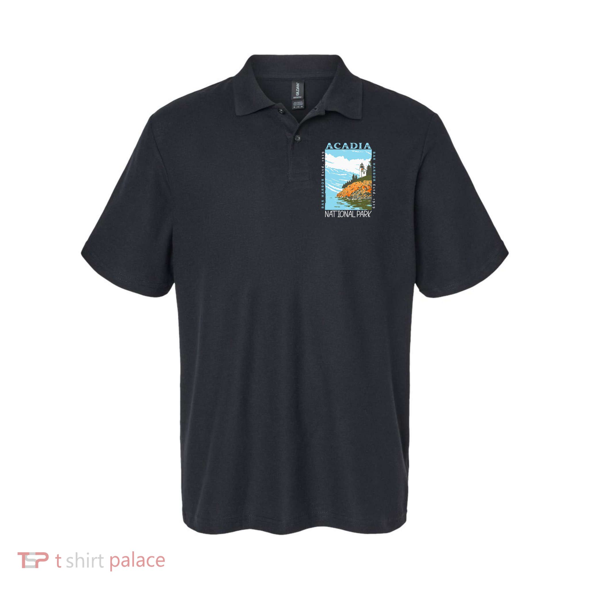 Acadia National Park Bar Harbor Maine Vintage Polo