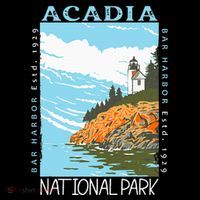 Acadia National Park Bar Harbor Maine Vintage Baby Bodysuit