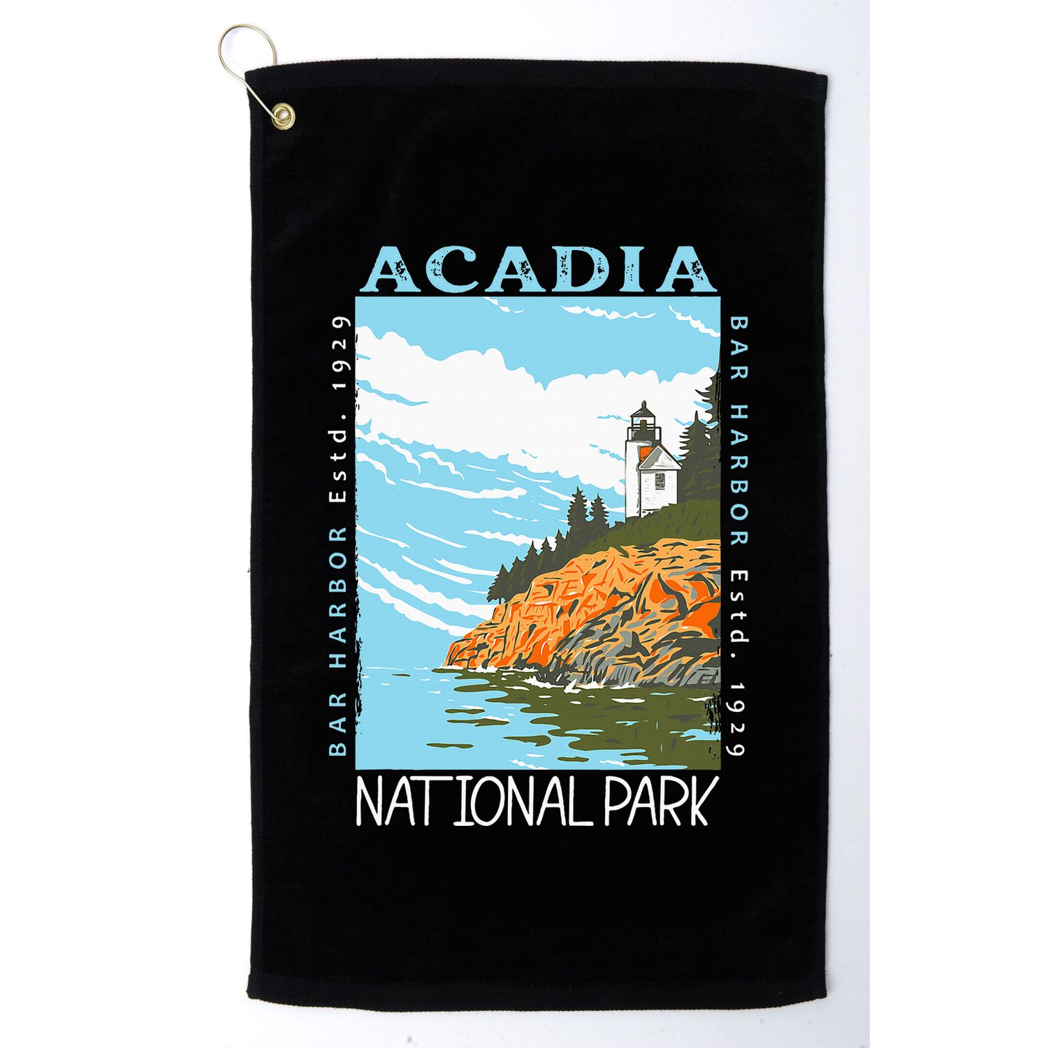 Acadia National Park Bar Harbor Maine Vintage Golf Towel