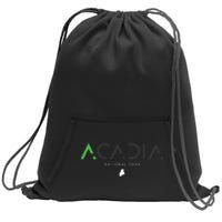 Acadia National Park Maine Tonal Retro Vintage Sweatshirt Cinch Pack Bag