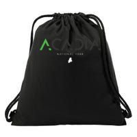 Acadia National Park Maine Tonal Retro Vintage Drawstring Bag