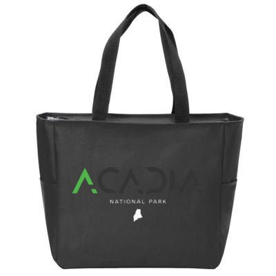 Acadia National Park Maine Tonal Retro Vintage Zip Tote Bag