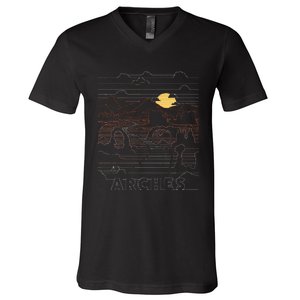 Arches National Park Delicate Arch Moab Utah V-Neck T-Shirt