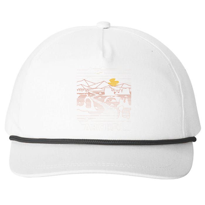 Arches National Park Delicate Arch Moab Utah Snapback Five-Panel Rope Hat