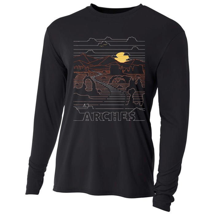 Arches National Park Delicate Arch Moab Utah Cooling Performance Long Sleeve Crew