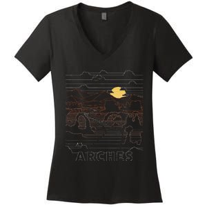 Arches National Park Delicate Arch Moab Utah Women's V-Neck T-Shirt