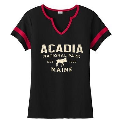 Acadia National Park Ladies Halftime Notch Neck Tee