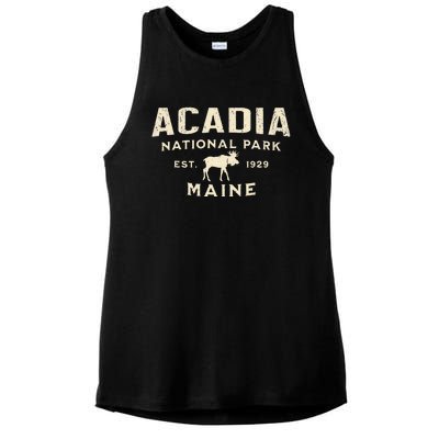 Acadia National Park Ladies PosiCharge Tri-Blend Wicking Tank