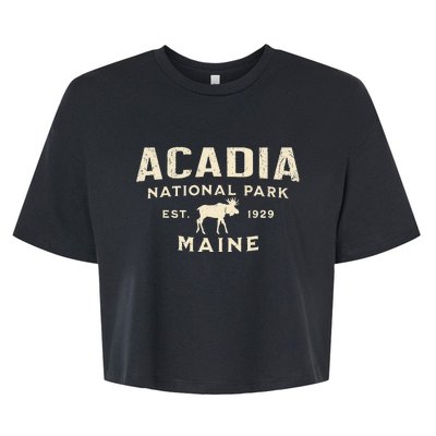 Acadia National Park Bella+Canvas Jersey Crop Tee