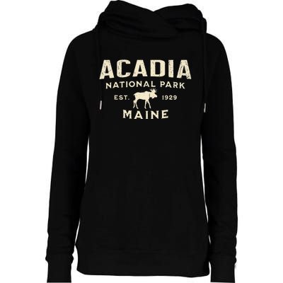 Acadia National Park Womens Funnel Neck Pullover Hood