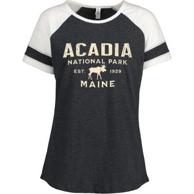 Acadia National Park Enza Ladies Jersey Colorblock Tee