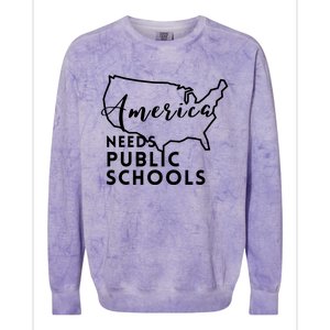 America Needs Public Schools Colorblast Crewneck Sweatshirt