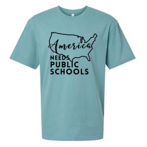 America Needs Public Schools Sueded Cloud Jersey T-Shirt