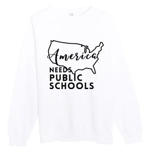 America Needs Public Schools Premium Crewneck Sweatshirt