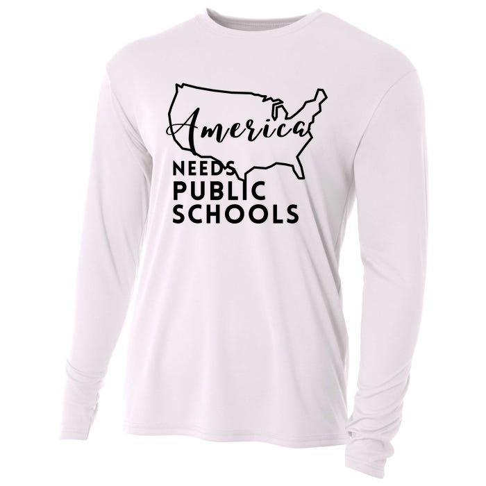 America Needs Public Schools Cooling Performance Long Sleeve Crew