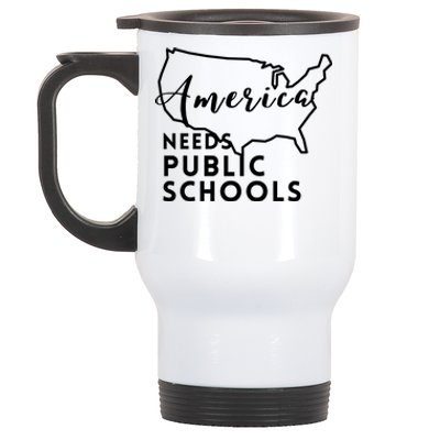 America Needs Public Schools Stainless Steel Travel Mug