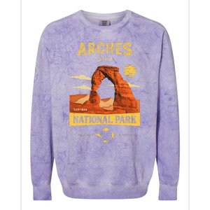 Arches National Park Delicate Arch Colorblast Crewneck Sweatshirt