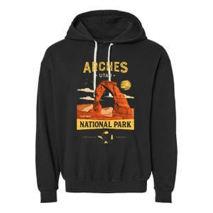 Arches National Park Delicate Arch Garment-Dyed Fleece Hoodie