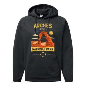 Arches National Park Delicate Arch Performance Fleece Hoodie