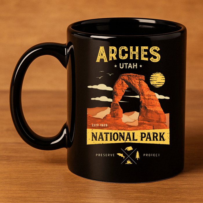 Arches National Park Delicate Arch 11oz C Handle Ceramic Mug