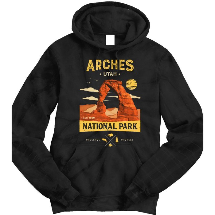 Arches National Park Delicate Arch Tie Dye Hoodie