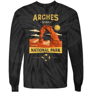 Arches National Park Delicate Arch Tie-Dye Long Sleeve Shirt