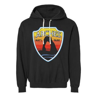 Arches National Park (Utah) Sun Vintage Design Gift Garment-Dyed Fleece Hoodie