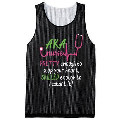 Aka Nurse Pretty To Stop Your Heart Nurse Week Gift Mesh Reversible Basketball Jersey Tank