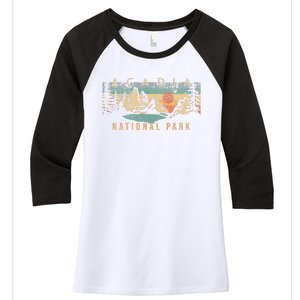 Acadia National Park Women's Tri-Blend 3/4-Sleeve Raglan Shirt