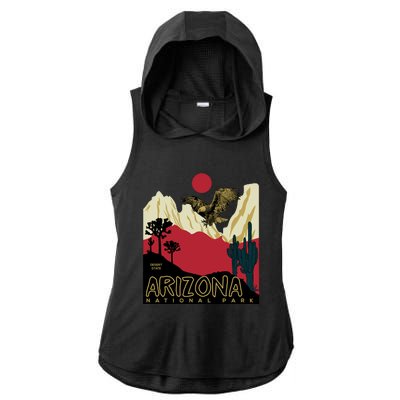 Arizona National Park Ladies PosiCharge Tri-Blend Wicking Draft Hoodie Tank