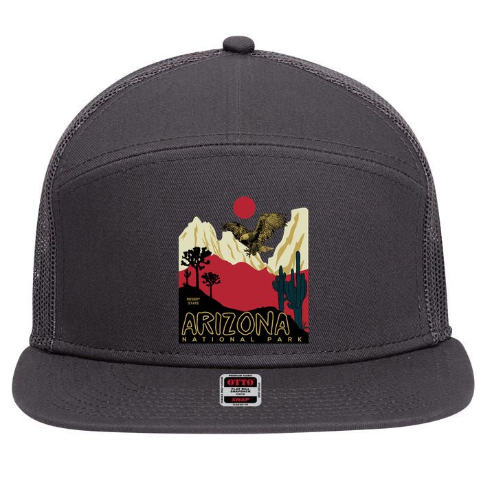 Arizona National Park 7 Panel Mesh Trucker Snapback Hat
