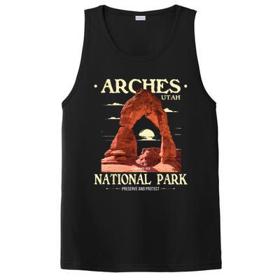 Arches National Park Retro Hiking & Camping Lover PosiCharge Competitor Tank