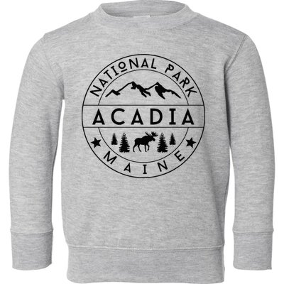 Acadia National Park Maine Moose Nature Hiking Outdoors Toddler Sweatshirt