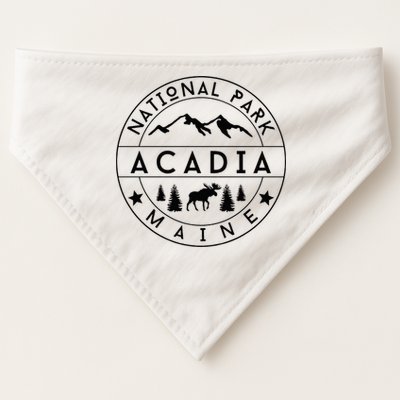 Acadia National Park Maine Moose Nature Hiking Outdoors USA-Made Doggie Bandana