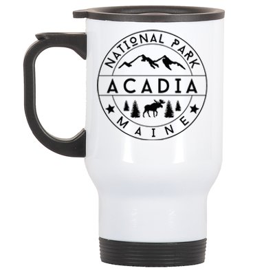 Acadia National Park Maine Moose Nature Hiking Outdoors Stainless Steel Travel Mug