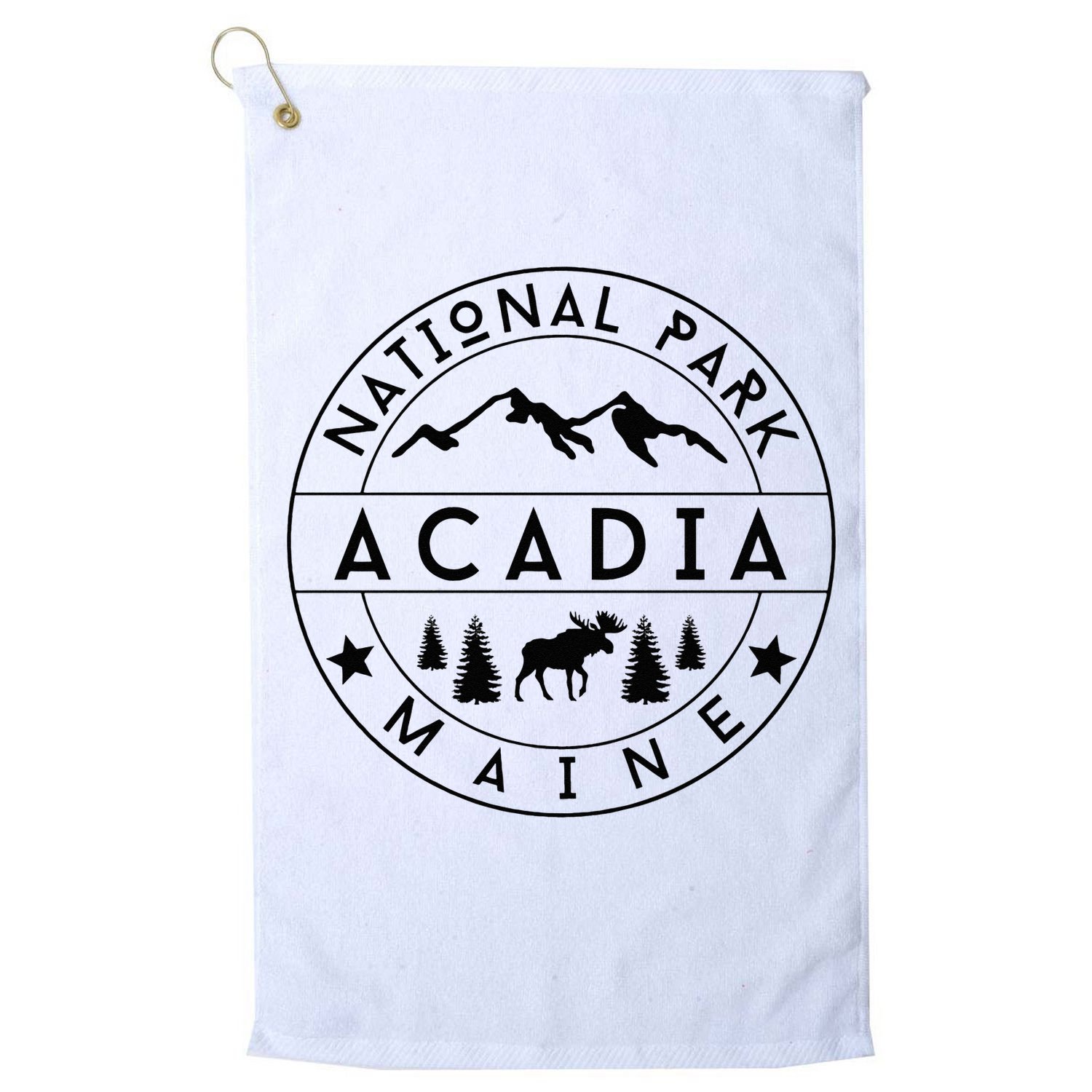 Acadia National Park Maine Moose Nature Hiking Outdoors Golf Towel