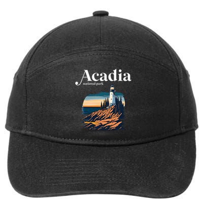 Acadia National Park Maine Retro Style 7-Panel Snapback Hat